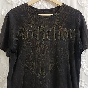 Men's Affliction Angel Wing Cotton Tee Shirt